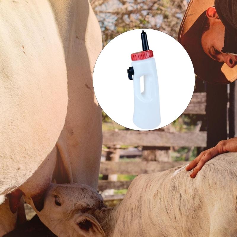 Calf Nursing Bottle Large Capacity with Nipple and Convenient Handle Livestock Tool Easy Feeding Tool
