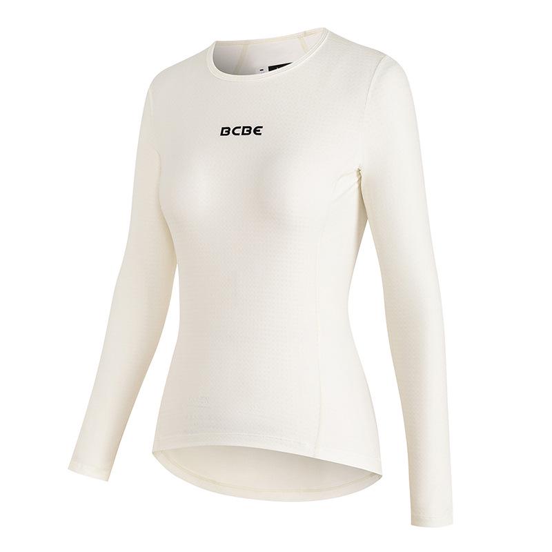 BCBE-ING Women s Autumn/Winter Fleece Cycling Base Layer - Long Sleeve, Warm, Sweat-Wicking Shirt Large покинуть белый