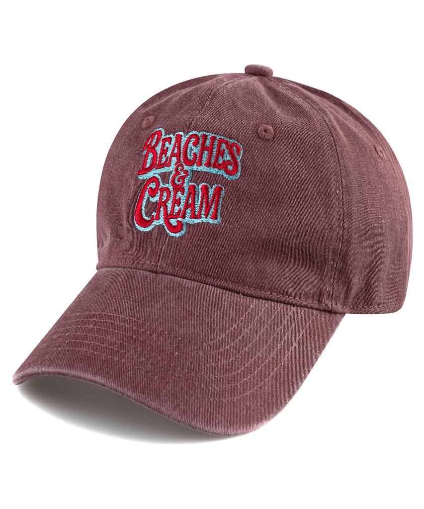 Bichiseuaenkeulim Shadow Pigment Ball Cap-Burgundy