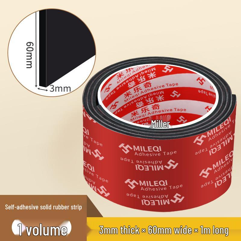 Mileqi EPDM Self-Adhesive Shock-Absorbing Anti-Slip Rubber Pad Strip
