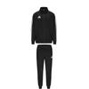 Taekwondo Stand Collar Zip Long Sleeve Jacket Simple Fashion Long Pants Casual Sports Suit Unisex Sportswear Black TR30JT-BW+TR30P1T-BW