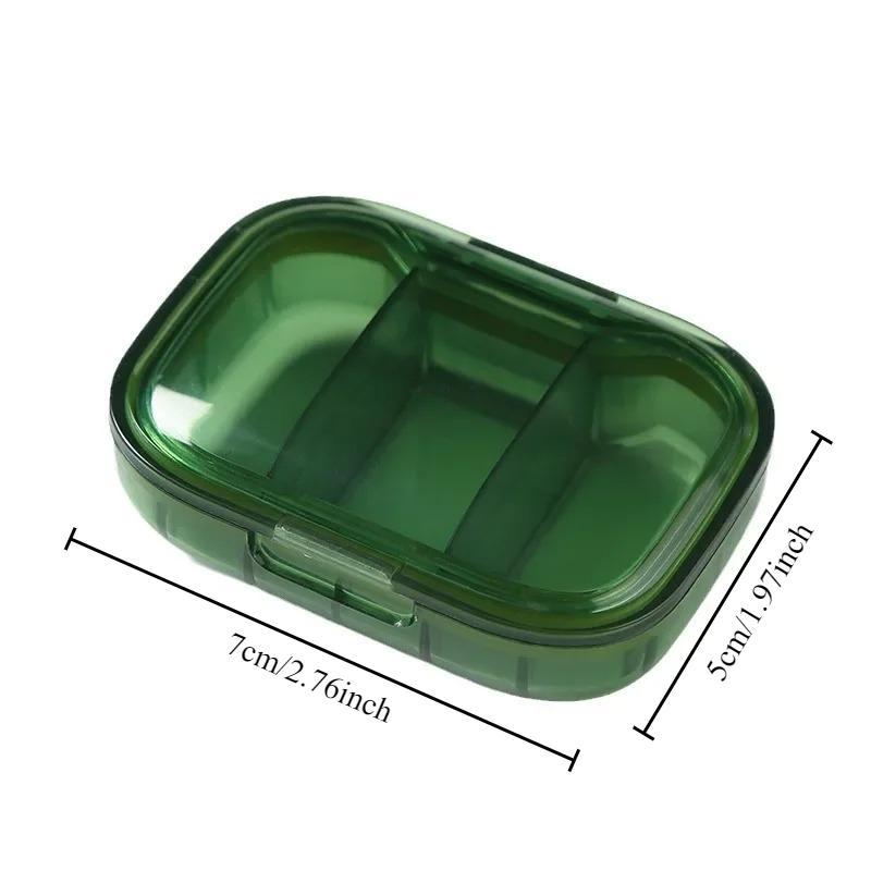 Tragbare Mini Kleine Pillendose 3 Pillen Aufbewahrung Unterverpackungsbox Auf Geschäftsreise gehen Pillenbehälter Medikamente Pillenbox