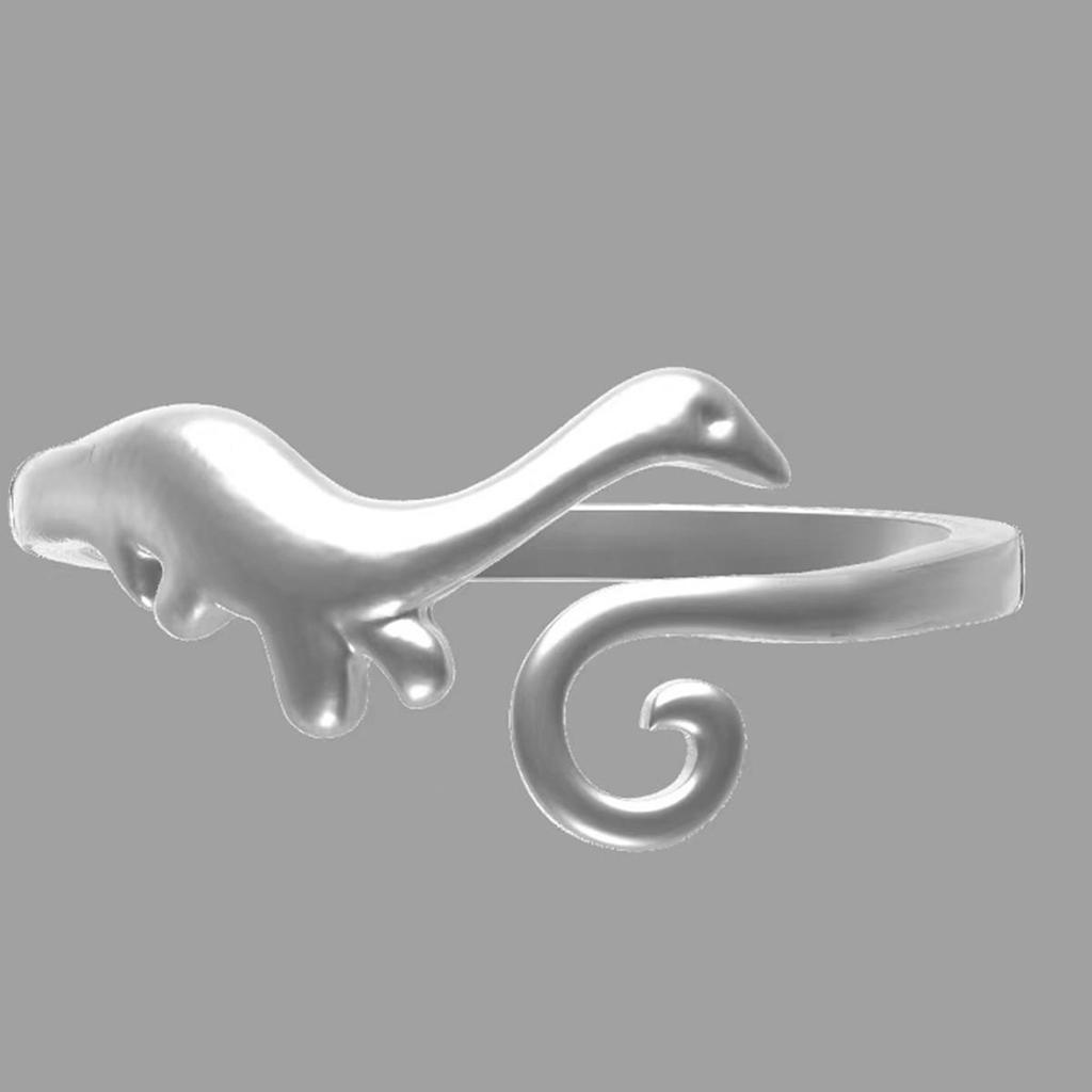 Anello Gatto Geometrico Europeo & Americano, Design Aperto Regolabile, Ornamento Animale Lavorato a Maglia per Dita.