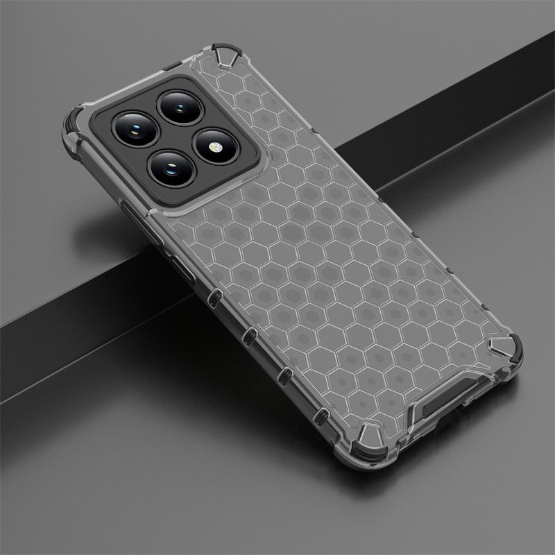 Shockproof Transparent Case For Xiaomi 14T Anti-knock Honeycomb Armor Back Case Xiaomi 14T 14 T Pro Cover For Xiaomi 14T Case