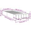 Bed Frame Concrete Grey 75x190 cm Particleboard