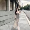 Pure Desire Wind Split Suspender Dress Female Summer Spice Girl Small Flying Sleeves Waist Mesh Skirt Irregular Medium and Long Skirt
