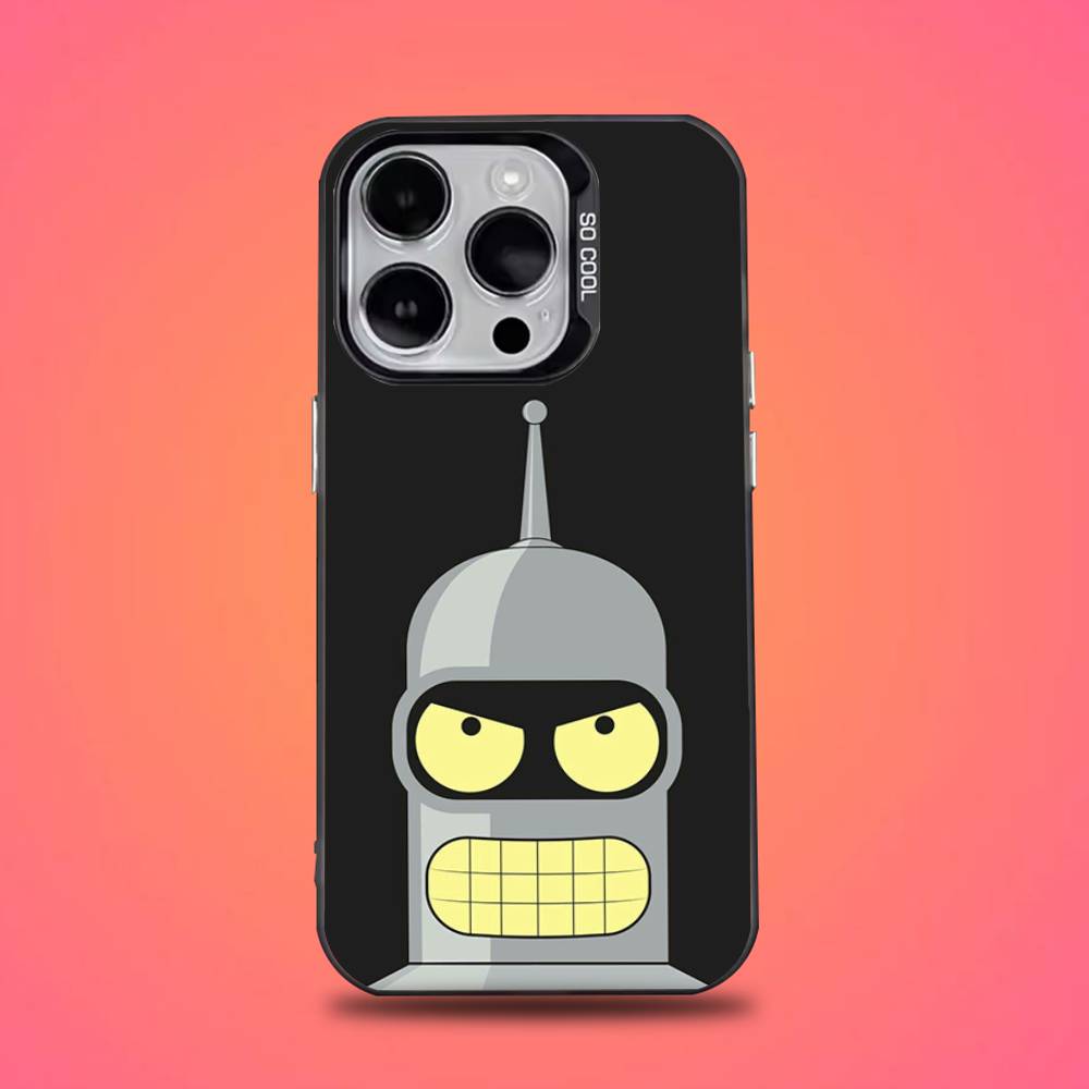 Cartoon F-Futurama Robot Phone Case For iPhone 16,15,14,13,12,11,Pro,Max,Plus,Mini,XS,SE Anti Fall Black Matte Hard Bumper