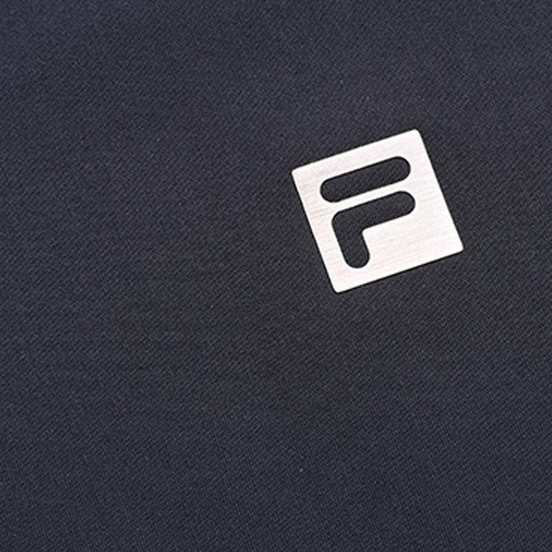 Fila Solid Color Logo Round Neck Printed Long Sleeve T-Shirt Women Tops Dark-Blue A11W211220F-NV