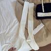 Spring and Autumn Atmosphere Knee-high Socks That Don't Fall Off, Sweet and Slimming Long Socks with Linen Patterns for Women