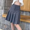 Women's High Waisted Pleated A-Line Midi Skirt