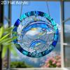 Acrylic Dolphin & Calf Suncatcher Stained Glass Effect Window Hanging Ornament Ocean Themed Gift for Home