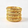 Retro Sand Gold Four-Leaf Clover Bracelet - High-End Chinese Style