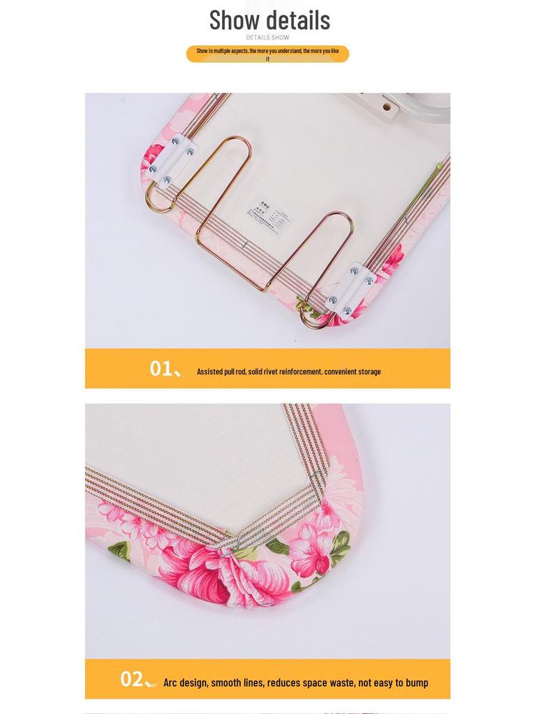 Reinforced Portable Folding Ironing Board with Anti-Scald Feature for Household Use
