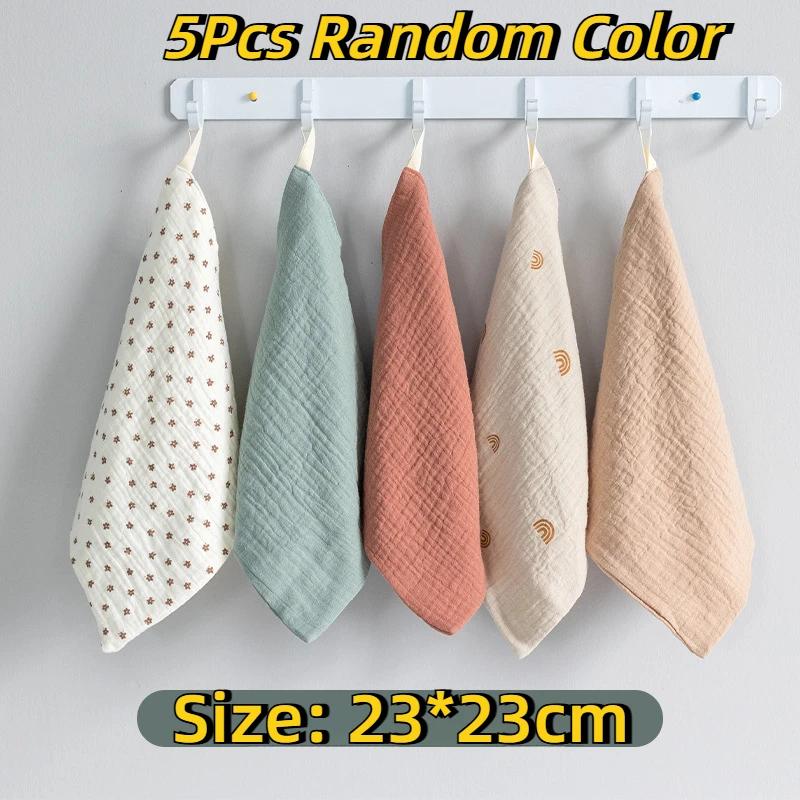 

5Pc Baby Towel Newborn Stuff Muslin Square Towels Infant Newborn Hand Bath Shower Face Towels Soft Cotton Gauze Baby Washcloth