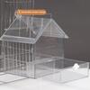 Parrot Bath 3 in 1 Hanging Birds Bath Transparent Parrot House Birdcage Bathing Box for Lovebirds Finches Parakeets
