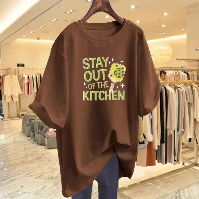 

Korean version of the new cotton short-sleeved t-shirt women s summer new letter-printed loose top bottoming shirt XXXL