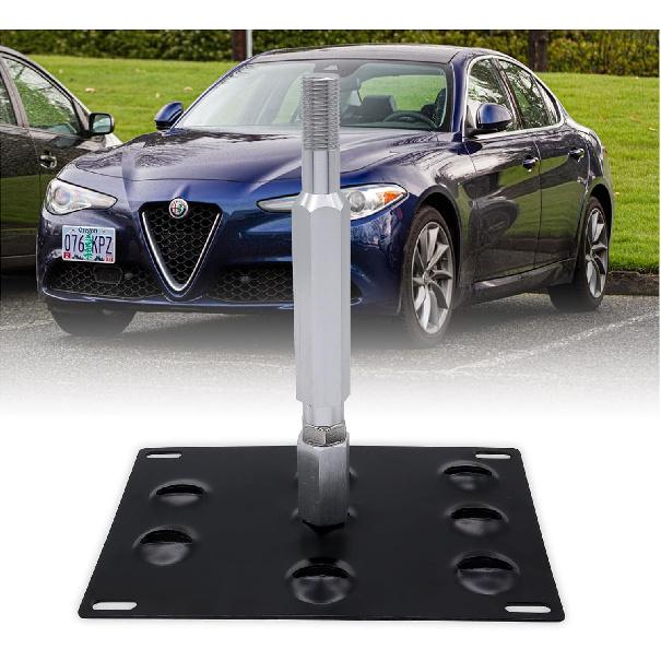 HiSport Front Bumper Tow Hook License Plate Mounting Bracket Adapter Kit | No Drill - Compatible with Scion FRS 2013-2017, Subaru BRZ 2013-2021, WRX