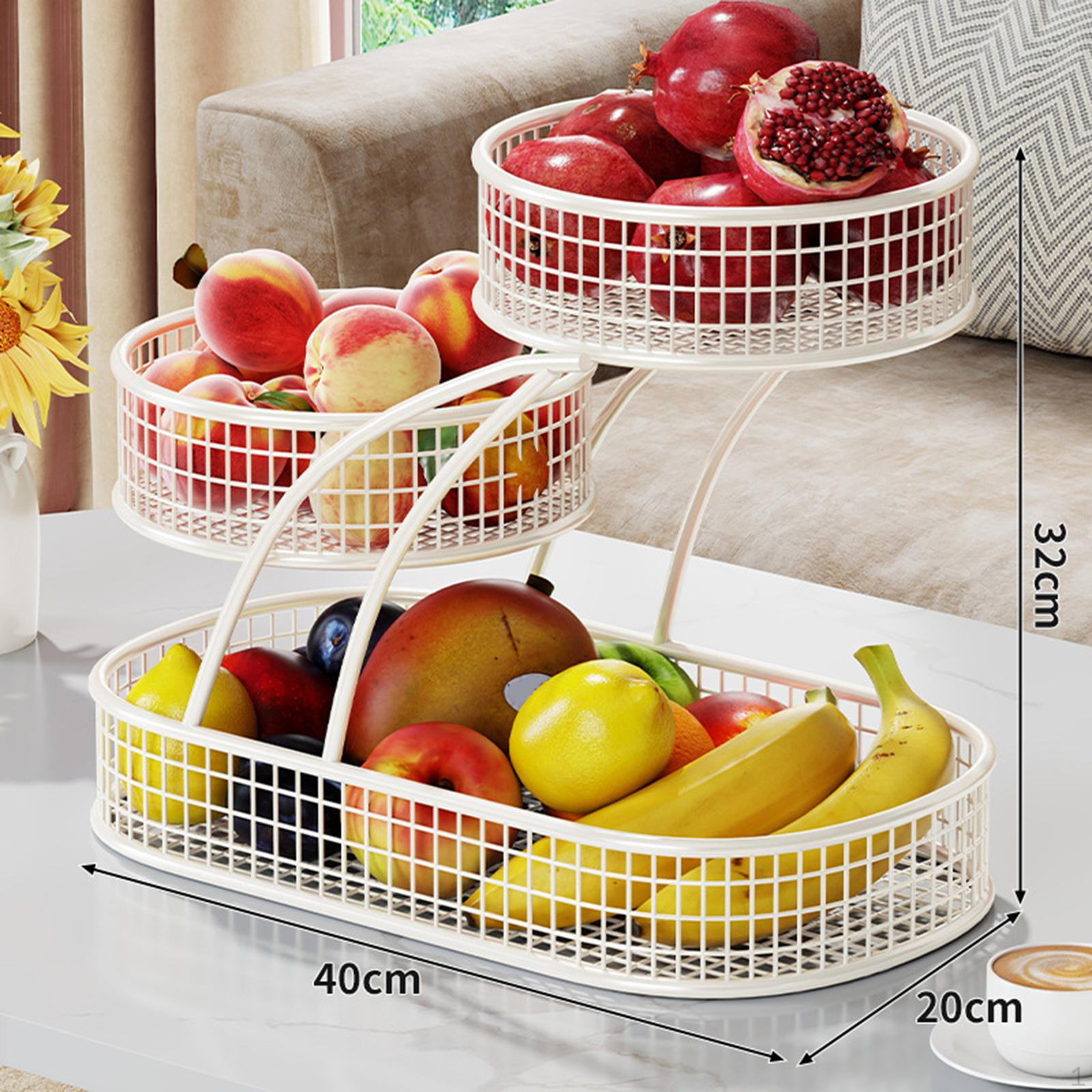 Fruit Basket Display Stand Container Multipurpose Modern Bowl Storage Rack for Counter Dining