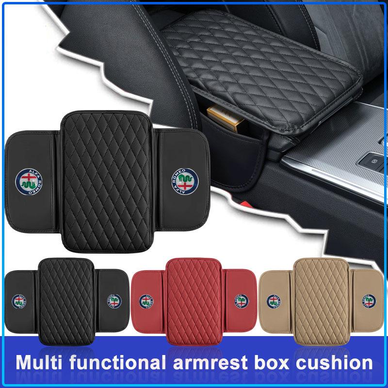 For Alfa Romeo 147 159 Giulietta Giulia Mito Spider Alpha Nheadrest 1Pcs Leather Car Armrest Mat Tissue Boxes Height Pad Armrest Box