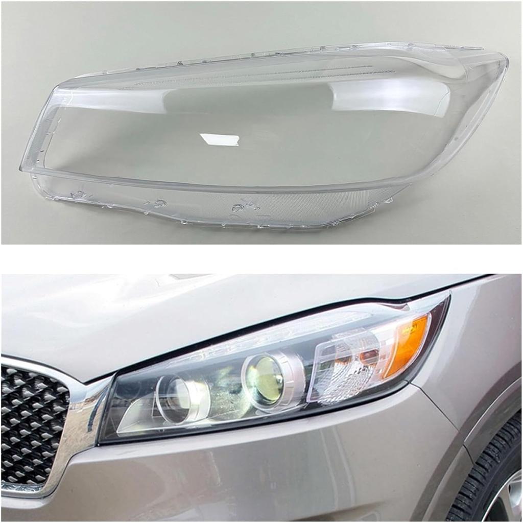 Compatible for Kia Sorento 2015 2016 2017 Front Headlamp Cover Transparent Mask Lamp Shade Headlight Shell Lens Auto Replacement Parts(2PCS left and