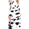 Damen Schlafanzug Overall Kigurumi Onesie Kuh weiß-schwarz 175-185 cm XL