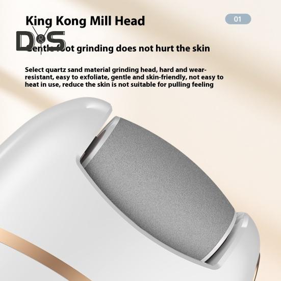 Electric Callus Remover Adjustable Speed Foot File with LED Light & Safety Protection Rechargeable Foot Grinder Ergonomic Pedicure Tool for Dead Skin