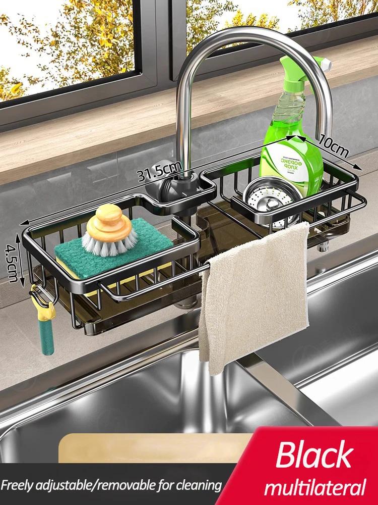 Kitchen Sink Faucet Storage Rack Dishwasher Vegetable Sink Supplies Household Drain Basket For Bathroom Gadget