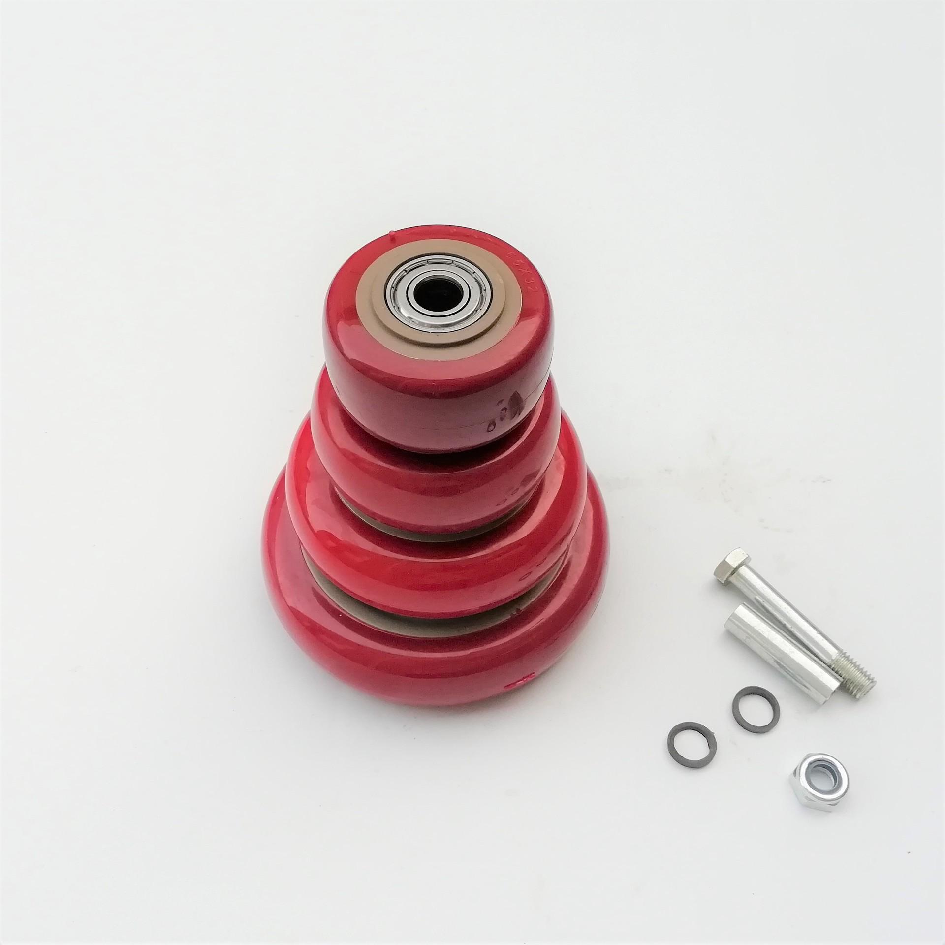 

Medium Jujube Red Double Bearing PVC Rubber Swivel Caster Wheel 101 Pipe Washer
