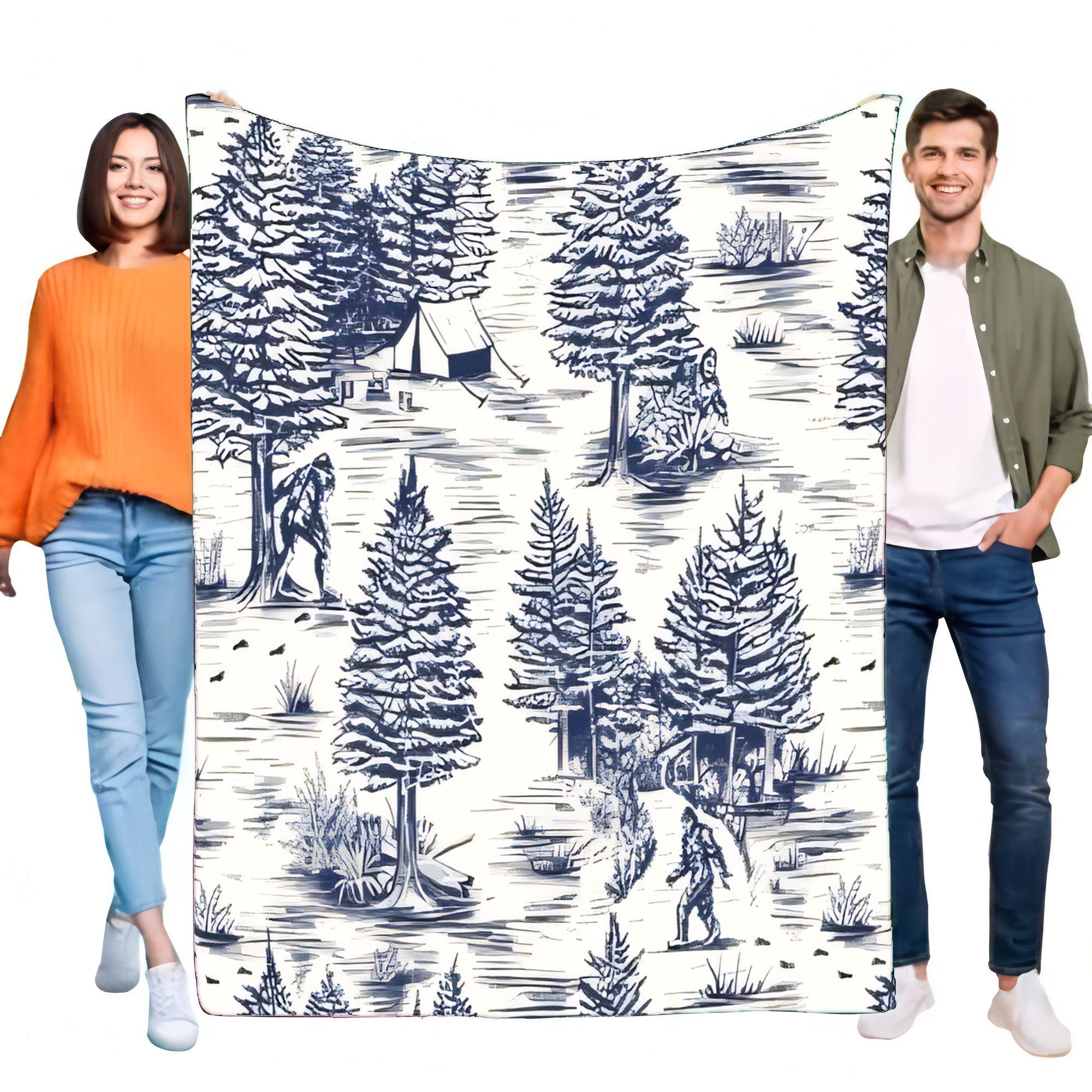 

Cozy Forest Adventure Blanket Soft Throw for Camping Lovers Lightweight Outdoor Scenes Perfect for Home Decor and Gifts 75x90cm