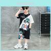 Stylish Boys Summer Short Sleeve Set 2024 Trendy Two Piece Outfit For Kids Age 3 To 8
