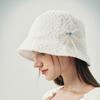Allincomplete Pearl Crinkle Bucket Hat White