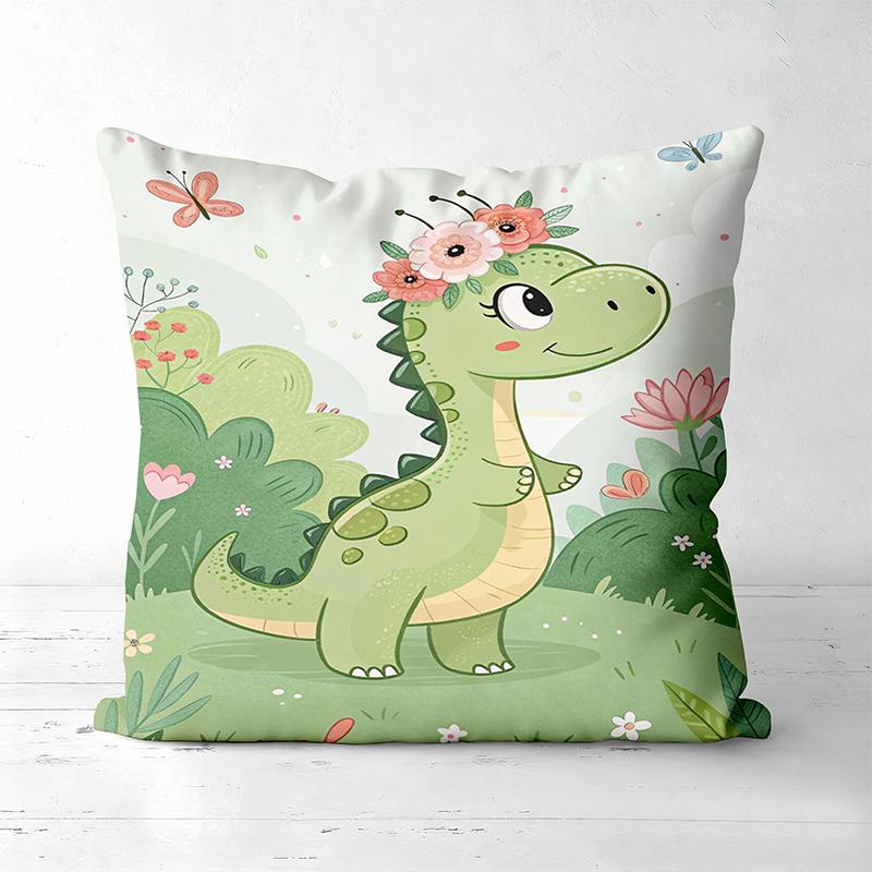 Cute Dinosaur Patterned Throw Pillows for Home Decor Polyester pillowcase, sofa decorative cushion cov Headboard Pillow