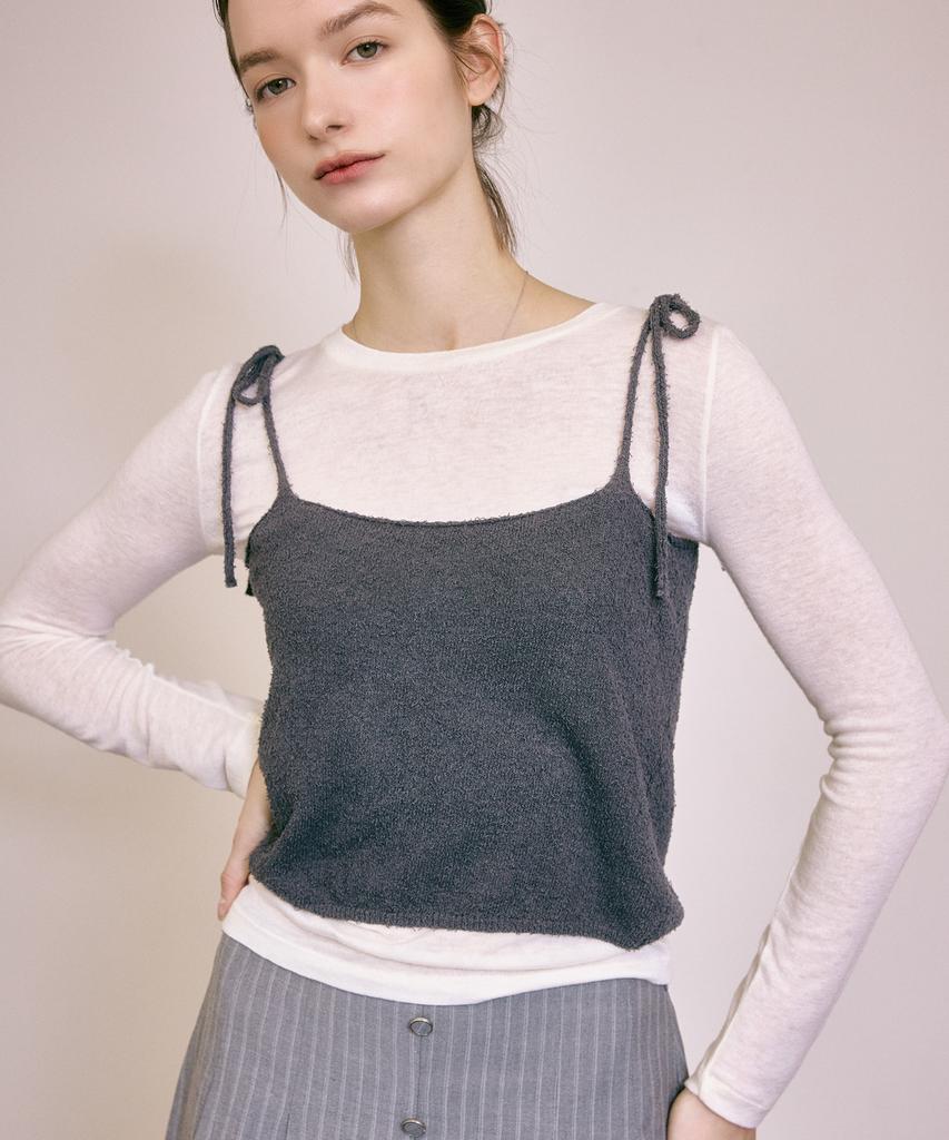 FOVERE Madel Sleeveless Knit_Charcoal