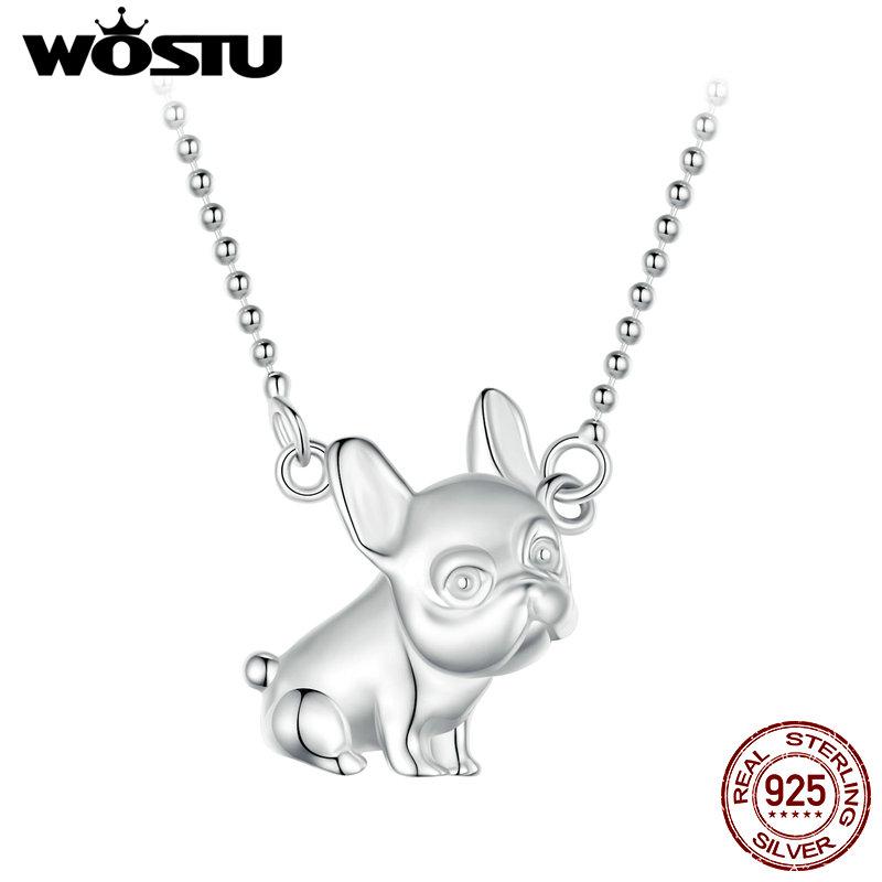 Wanda Silver Collana Ciondolo Bulldog Francese In Argento Sterling 925 - Gioiello Per Donna, Catena 40 Cm, Fatto In Spagna