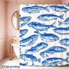 Coral & Leaf Shower Curtain – Polished Coral Orange, Soft Abstract Background, 2D Flat Print, Waterproof Polyester, 12 Hooks
