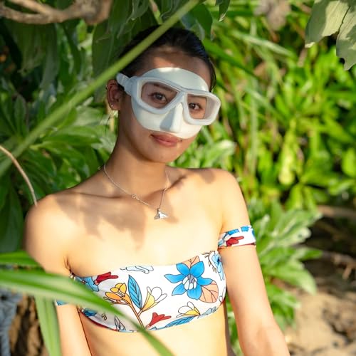UMMY Streamline Freediving Mask for Freediving, Skin Diving, Snorkeling, and Skin Diving (Matte Silver)