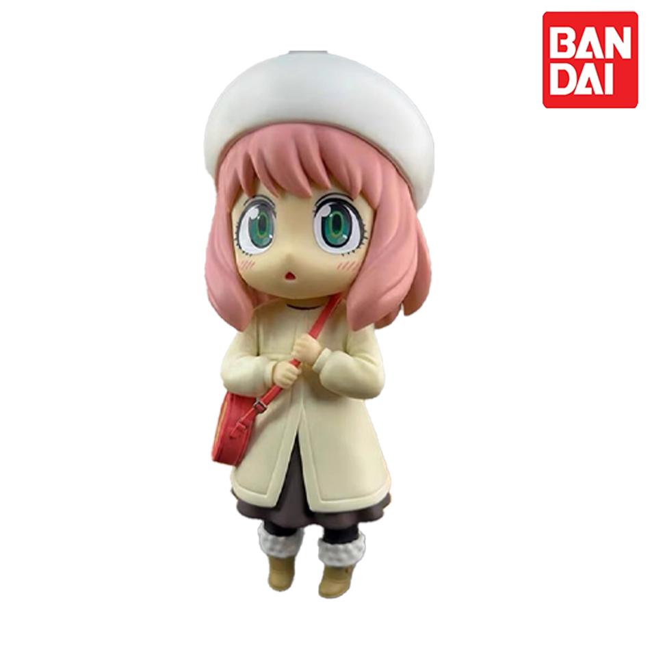 New  Anime Spy X Family CODE:White 14cm Toy PVC Anya Winter Clothing Detective Image Desktop Decorations Cute Gift for Kids