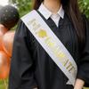 Black White Graduation Sash Belts Class of 2026 Bachelor Sash Congratulations Straps  Photo Props