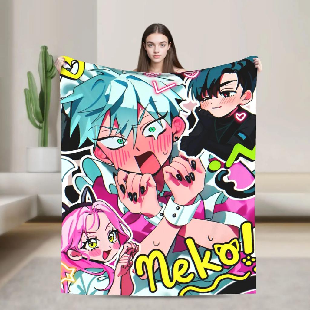 Hyuna Luka Alien Print Blanket Warm Bedding Throws for Winter Picnic Couch Chair Sofa Bed Funny Bedspread