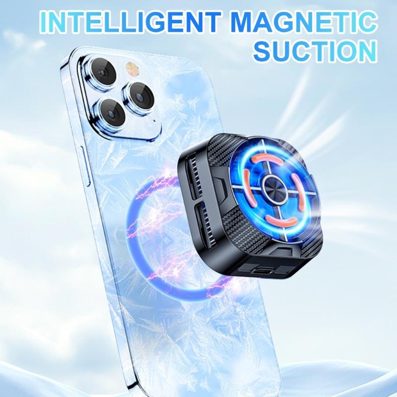 Phone Semiconductor Heatsink Cellphone Coolers ,Cellphone Radiator with LED Light Magnetic / Clip On Radiator