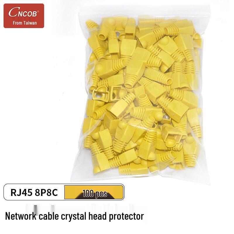 CNCOB Colorful Engineering-Grade RJ45 Cat5e Network Cable Crystal Head Protector 8P8C
