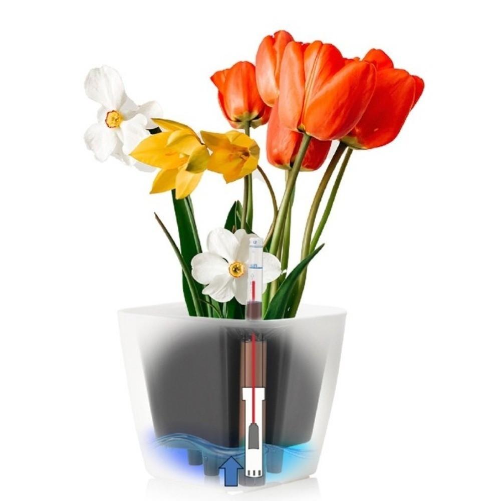 Double Layer Self-Watering Plant Pots With Water Level Meter Lazy Planter Pot  Home