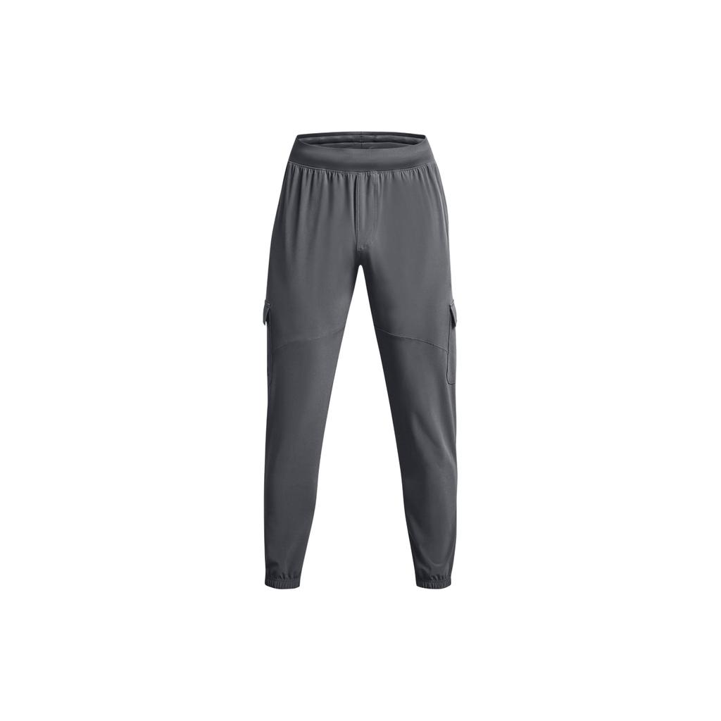 Under Armour Logo Print Drawstring Mid-Rise Tapered Knit Sports Pants Men Pants Dark-Gray 1380358-012