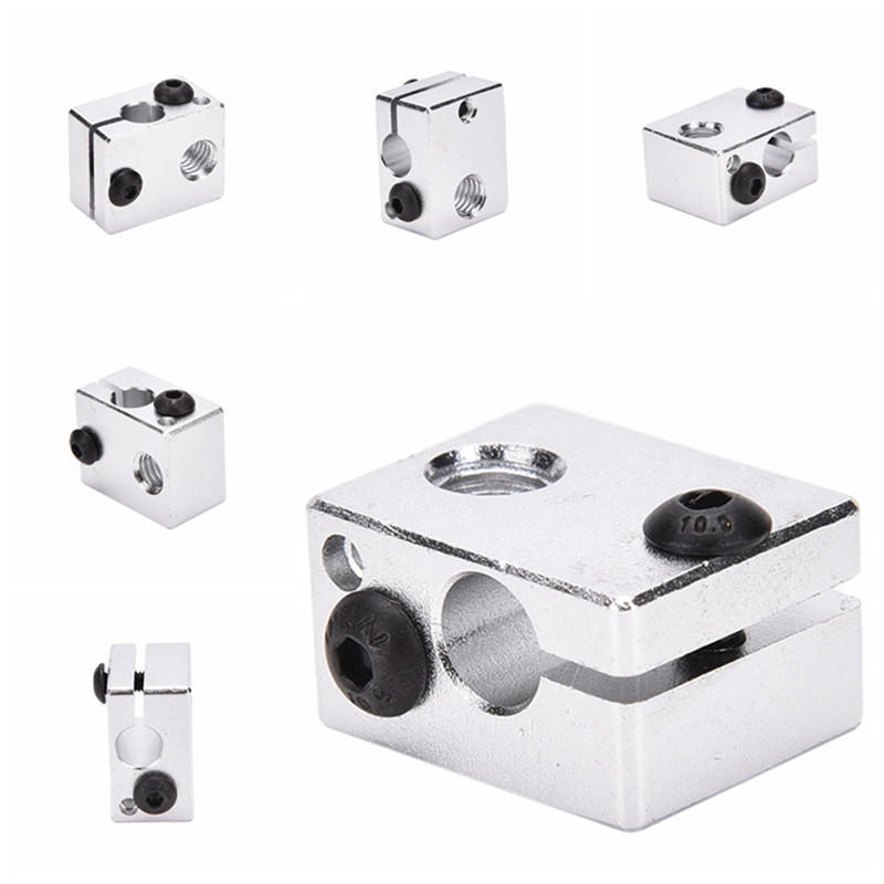 Aluminium Heat Block For 3D Printer V6 J-head Makerbot MK7//MK8 Extruder `