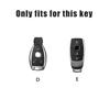 D4Leather Car Key Case Cover Shell Fob For Mercedes Benz A B C E R Class GLS GLA GLK GLC CLS CLA AMG W204 W205 W212 W463 W176 PWJN1