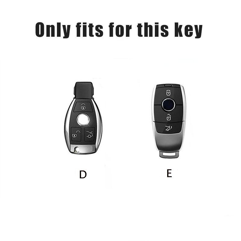 D4Leather Car Key Case Cover Shell Fob For Mercedes Benz A B C E R Class GLS GLA GLK GLC CLS CLA AMG W204 W205 W212 W463 W176 PWJN1