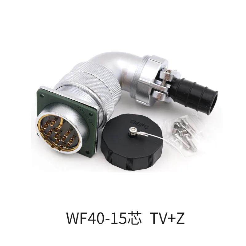 WEIPU WF40 TV+Z 5 9 15 26 31 52Pin Curved Male Plug Female Socket Panel Waterproof Aviation Connector IP65 M40 Large Current
