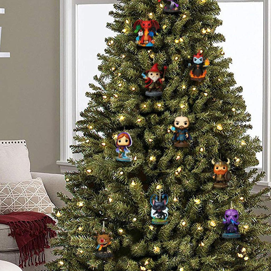 Kalendarz Adwentowy Smok i Poszukiwacz Przygód Ozdoba na Choinkę Akrylowy Wisiorek