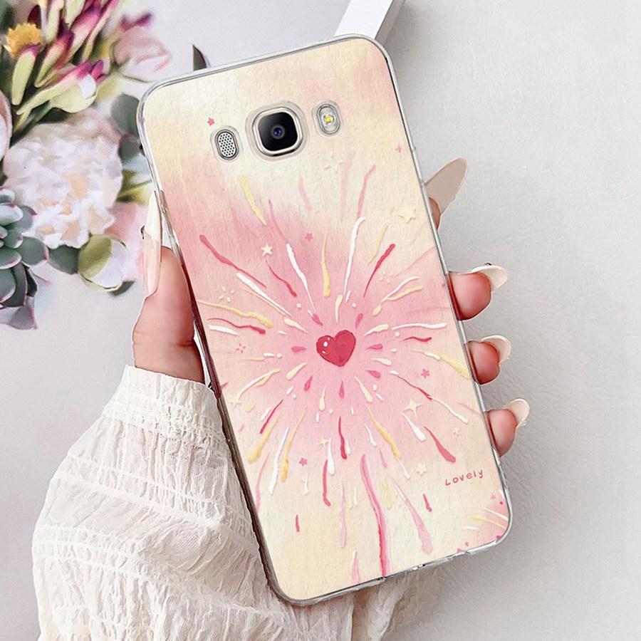 For Samsung J3 J5 J7 2016 Phone Case Back Cover Cute flower Painted TPU Cases For Samsung GalaxyJ5 2016 J510F Soft Fundas