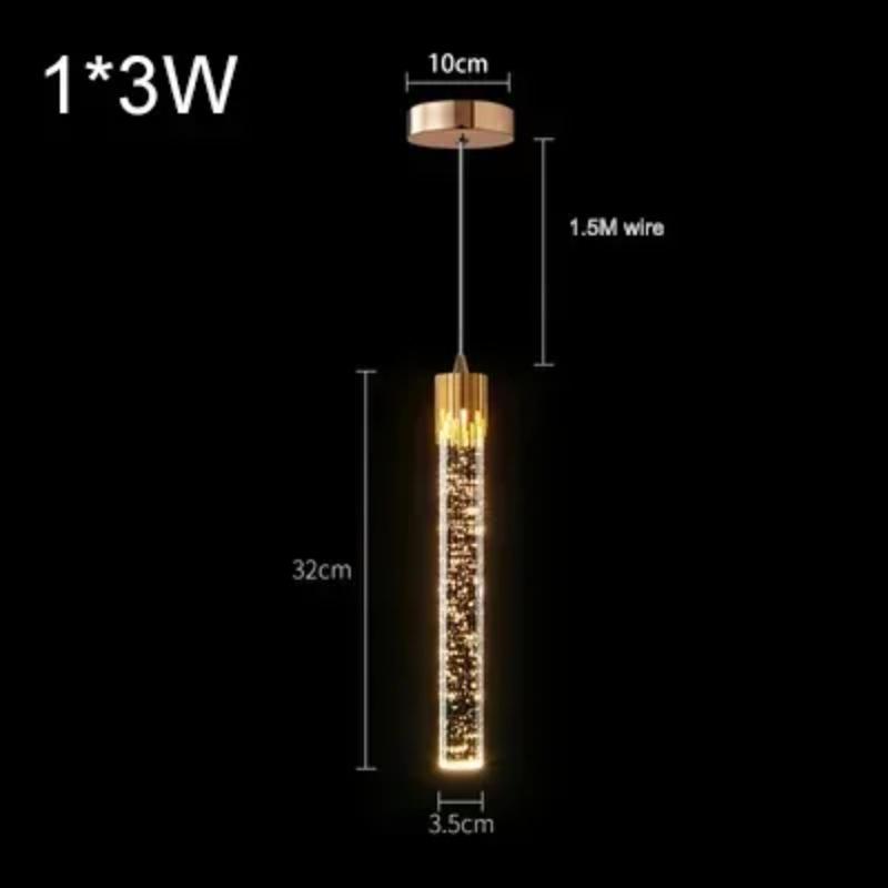 Modern Crystal Pendant Lamps Home Decor Bedside Hanging Light for Living Room  Bedroom Ceiling Chandelier Lights